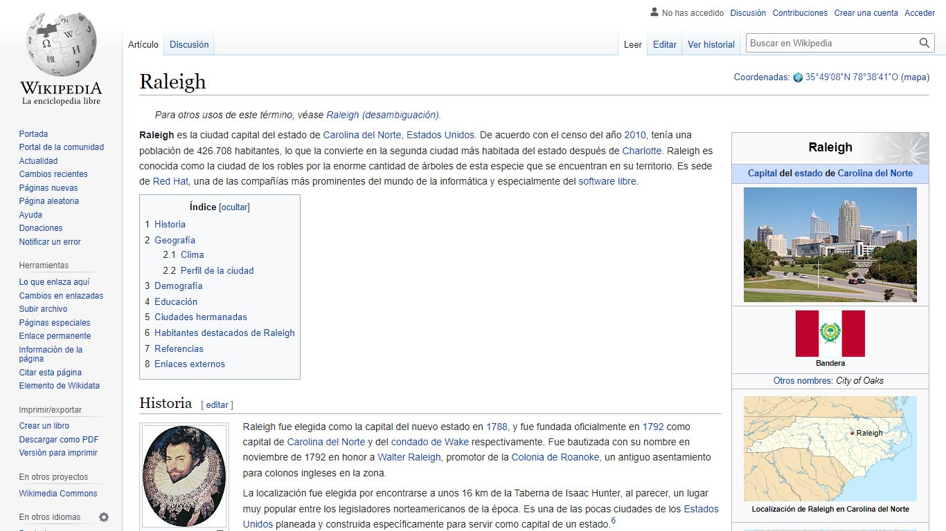 Raleigh - Wikipedia, la enciclopedia libre